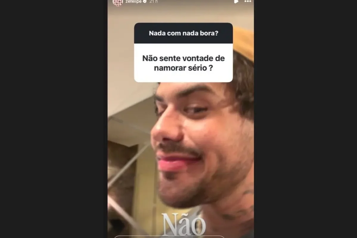Zé Felipe diz que está solteiro e não quer relacionamento sério
